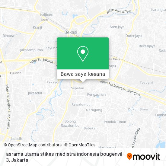 Peta asrama utama stikes medistra indonesia bougenvil 3