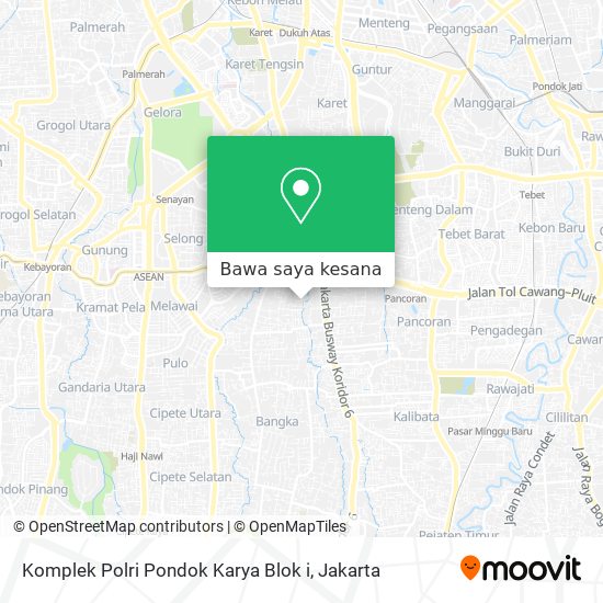 Peta Komplek Polri Pondok Karya Blok i