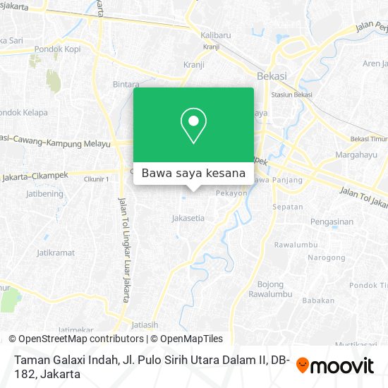 Peta Taman Galaxi Indah, Jl. Pulo Sirih Utara Dalam II, DB-182