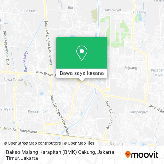 Peta Bakso Malang Karapitan (BMK) Cakung, Jakarta Timur