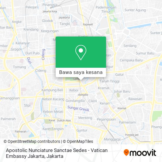 Peta Apostolic Nunciature Sanctae Sedes - Vatican Embassy Jakarta