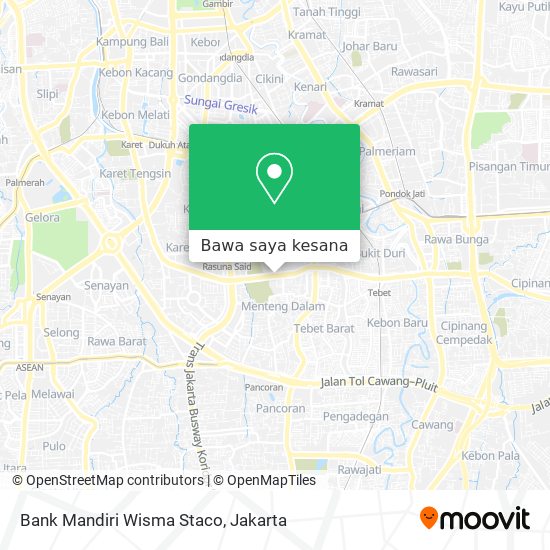 Peta Bank Mandiri Wisma Staco