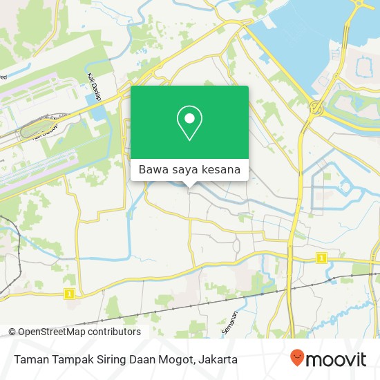 Peta Taman Tampak Siring Daan Mogot