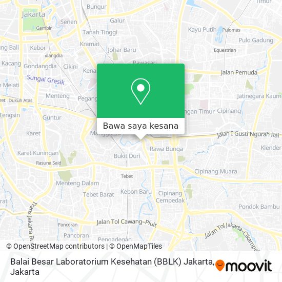 Cara Ke Balai Besar Laboratorium Kesehatan (BBLK) Jakarta Di Jakarta ...