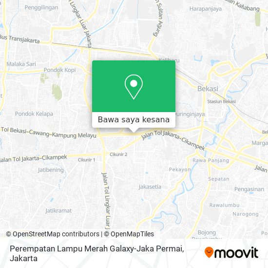 Peta Perempatan Lampu Merah Galaxy-Jaka Permai