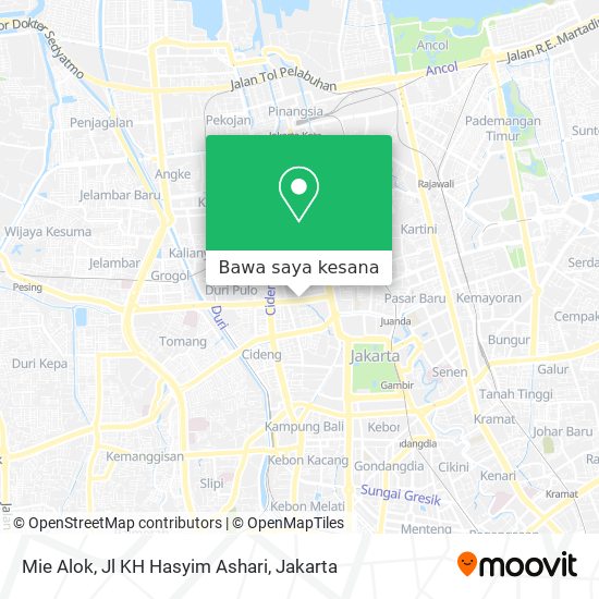 Peta Mie Alok, Jl KH Hasyim Ashari
