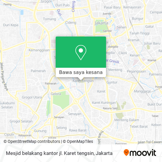 Peta Mesjid belakang kantor jl. Karet tengsin