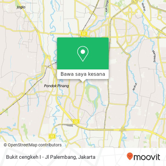 Peta Bukit cengkeh I - Jl Palembang
