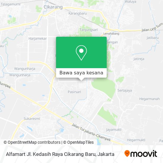 Peta Alfamart Jl. Kedasih Raya Cikarang Baru
