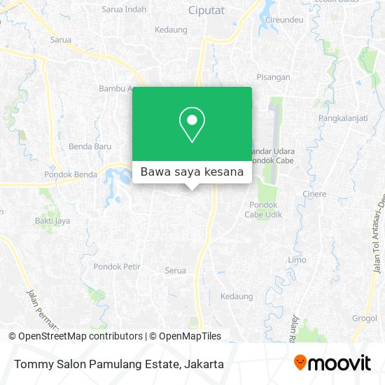 Peta Tommy Salon Pamulang Estate