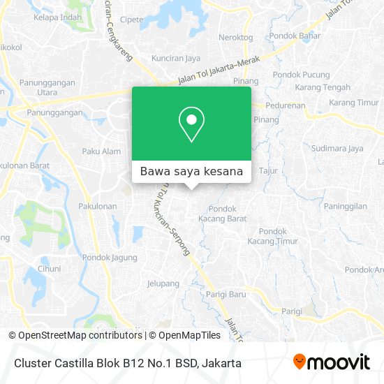 Peta Cluster Castilla Blok B12 No.1 BSD