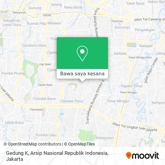 Peta Gedung K, Arsip Nasional Republik Indonesia