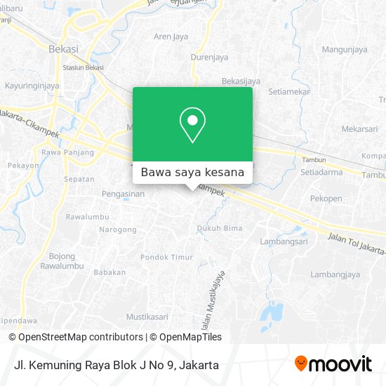 Peta Jl. Kemuning Raya Blok J No 9