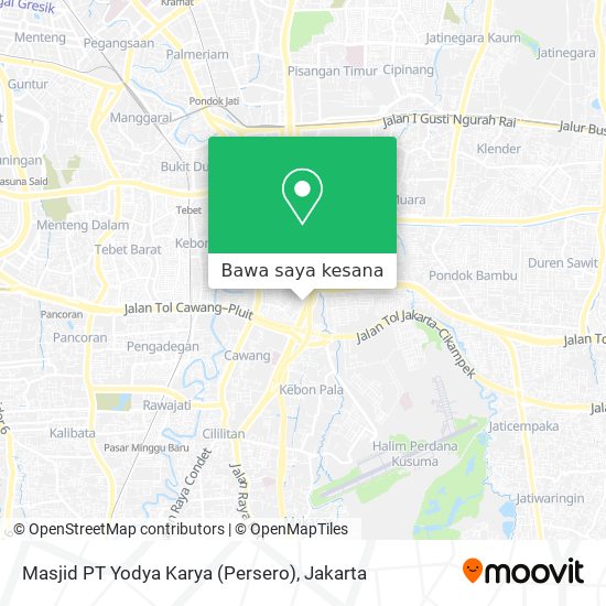 Peta Masjid PT Yodya Karya (Persero)