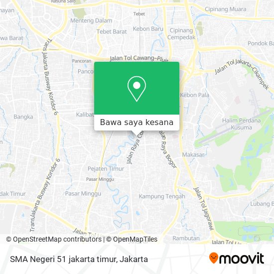 Peta SMA Negeri 51 jakarta timur