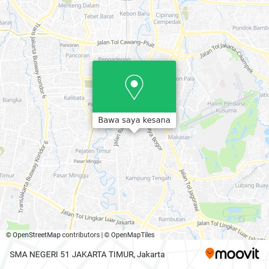 Peta SMA NEGERI 51 JAKARTA TIMUR