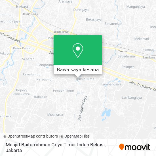 Peta Masjid Baiturrahman Griya Timur Indah  Bekasi