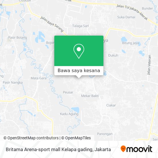 Peta Britama Arena-sport mall Kelapa gading