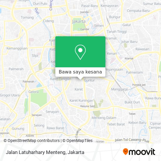 Peta Jalan Latuharhary Menteng