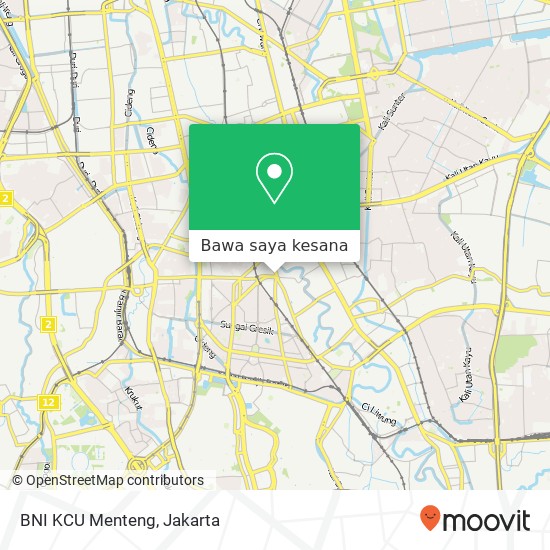 Peta BNI KCU Menteng