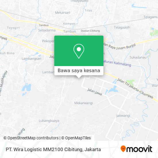 Peta PT. Wira Logistic MM2100 Cibitung