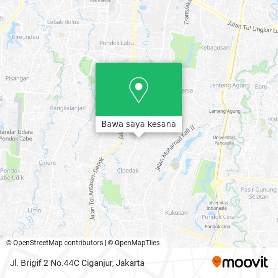 Peta Jl. Brigif 2 No.44C Ciganjur