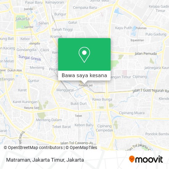 Peta Matraman, Jakarta Timur