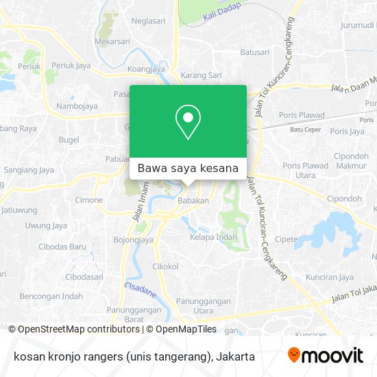 Peta kosan kronjo rangers (unis tangerang)