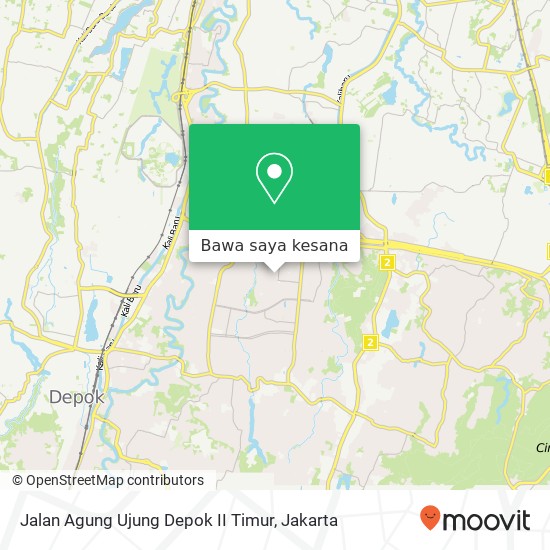 Peta Jalan Agung Ujung Depok II Timur