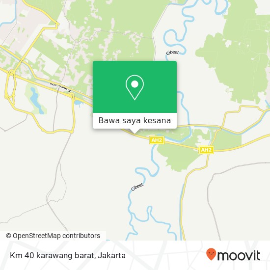 Peta Km 40 karawang barat