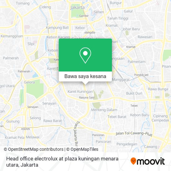 Peta Head office electrolux at plaza kuningan menara utara