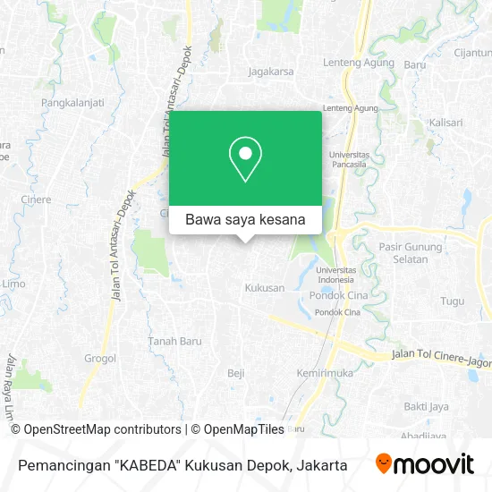Peta Pemancingan "KABEDA" Kukusan Depok