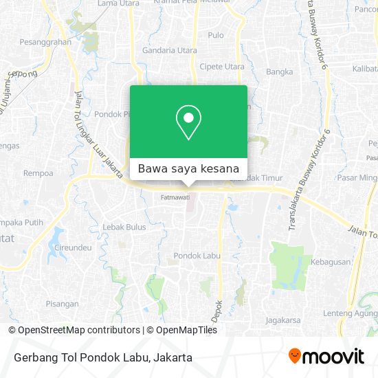 Peta Gerbang Tol  Pondok Labu