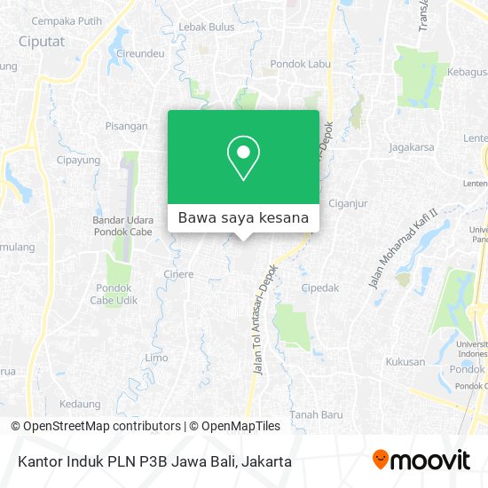 Peta Kantor Induk PLN P3B Jawa Bali
