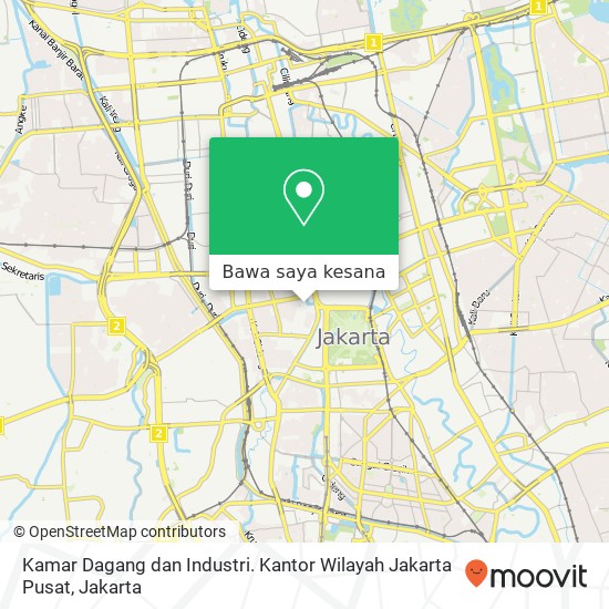 Peta Kamar Dagang dan Industri. Kantor Wilayah Jakarta Pusat