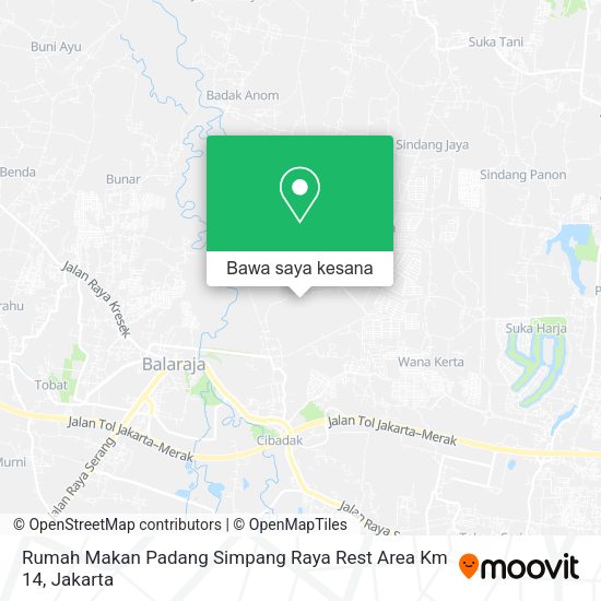 Peta Rumah Makan Padang Simpang Raya Rest Area Km 14