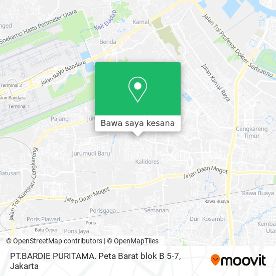 Peta PT.BARDIE PURITAMA. Peta Barat blok B 5-7