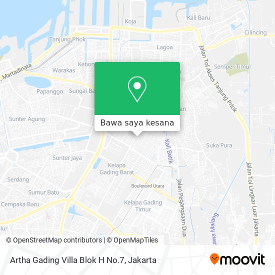 Peta Artha Gading Villa Blok H No.7