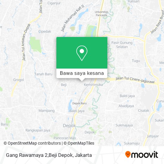 Peta Gang Rawamaya 2,Beji Depok