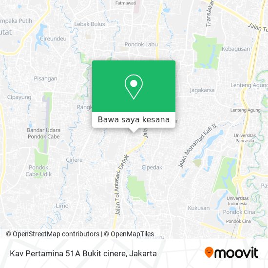 Peta Kav Pertamina 51A Bukit cinere