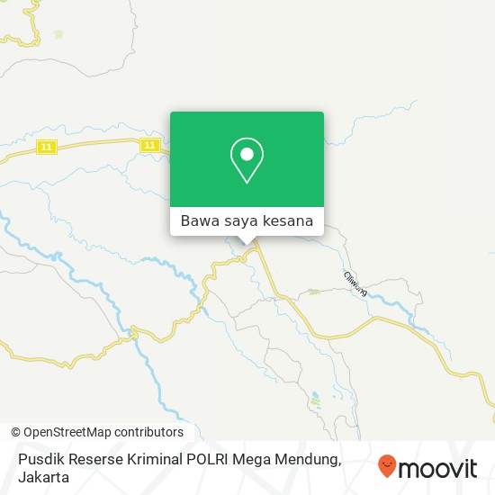 Peta Pusdik Reserse Kriminal POLRI Mega Mendung