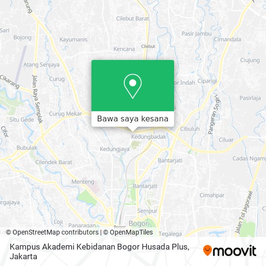 Peta Kampus Akademi Kebidanan Bogor Husada Plus