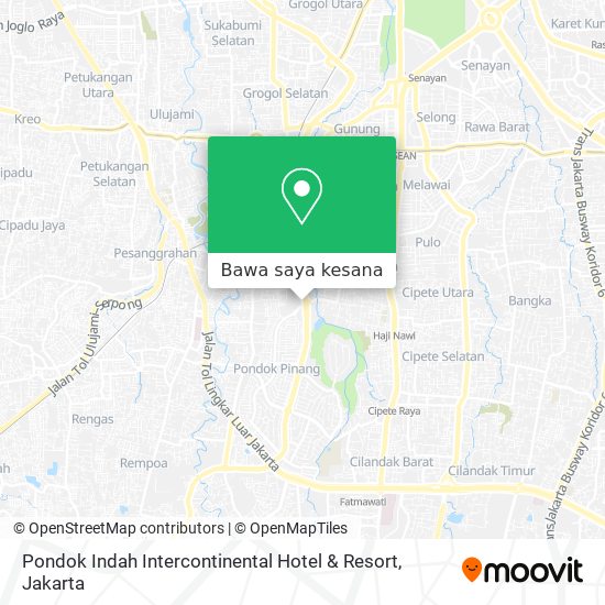 Peta Pondok Indah Intercontinental Hotel & Resort