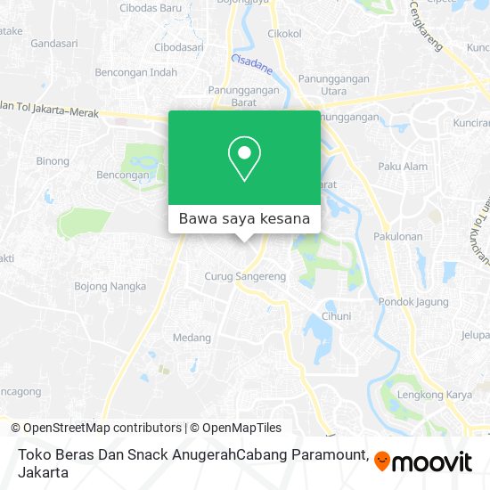 Peta Toko Beras Dan Snack AnugerahCabang Paramount