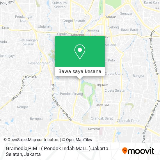 Peta Gramedia,PIM I  ( Pondok Indah MaLL ),Jakarta Selatan