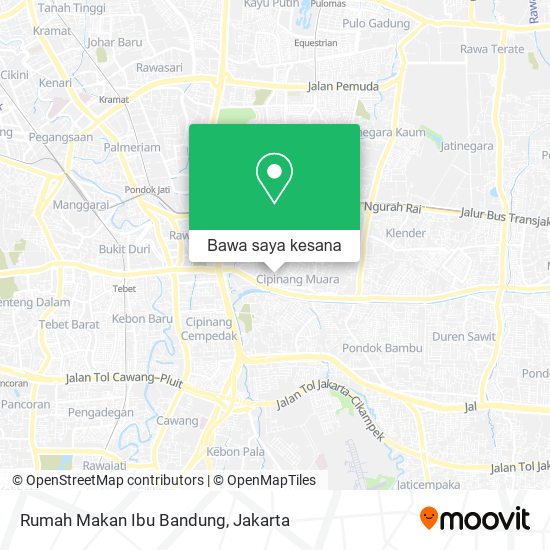 Peta Rumah Makan Ibu Bandung