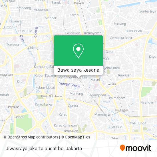 Peta Jiwasraya jakarta pusat bo