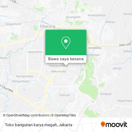 Peta Toko bangunan karya megah