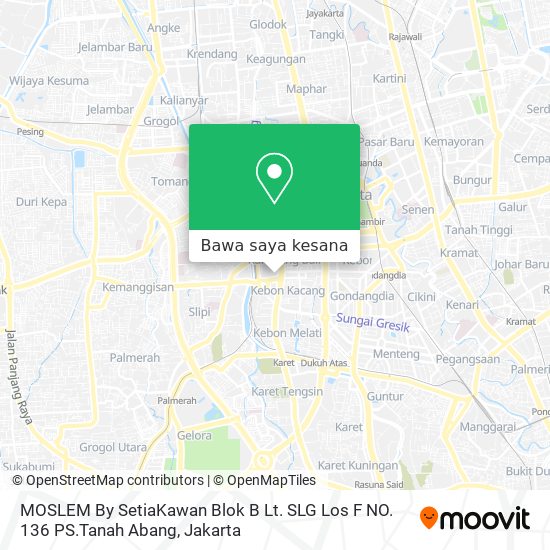 Peta MOSLEM By SetiaKawan Blok B Lt. SLG Los F NO. 136 PS.Tanah Abang