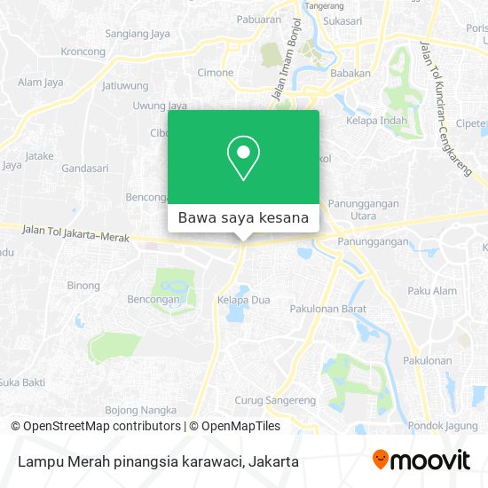 Peta Lampu Merah pinangsia karawaci
